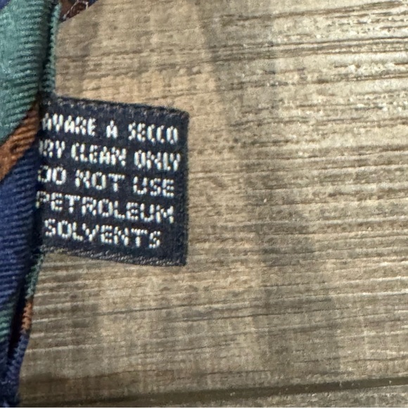 Vintage Gucci Silk Tie Blue Green Made in Italy - Picture 6 of 9